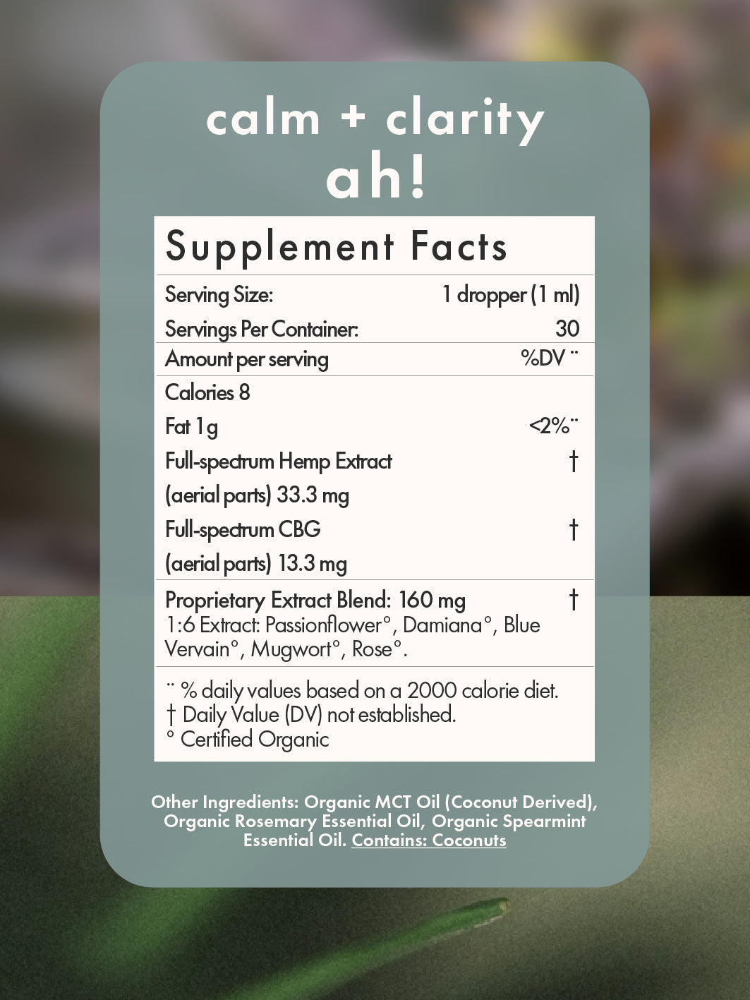 calm + clarity (ah!)