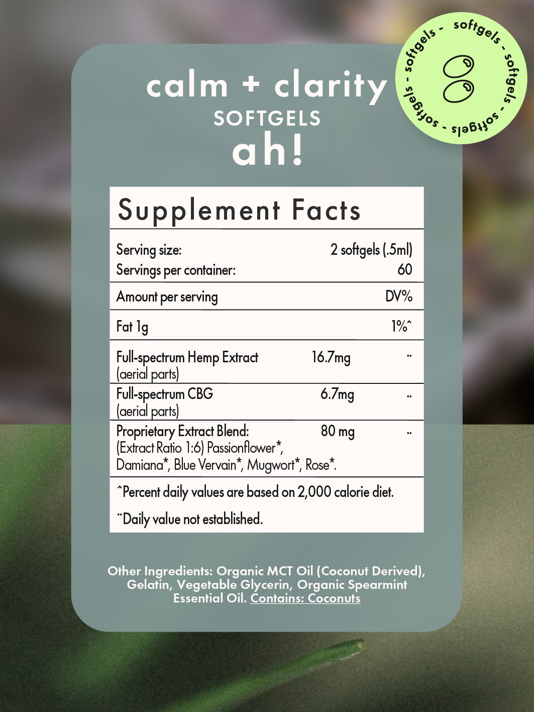 calm + clarity (ah!)